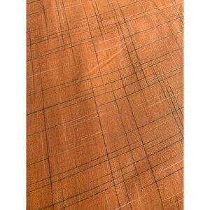 Orange Plaid Cotton Fabric 1/2 Yard 44" Wide Sewing & Crafts